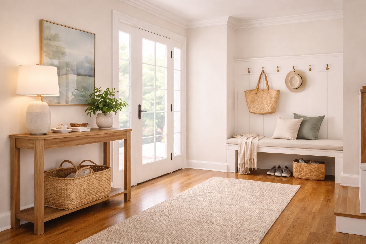 Alabaster Walls with Pure White Trim: SW 7008 Alabaster & SW 7005 Pure ...