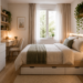 Modern small bedroom with smart storage solutions