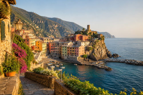Colorful coastal village in Italy