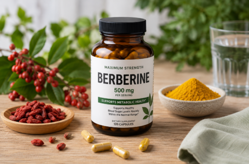 Berberine supplement capsules for weight loss and metabolic health