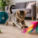 Best Cat Toys for Indoor Cats with interactive feather wand.
