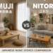 MUJI vs Nitori comparison of Japanese furniture and home decor.