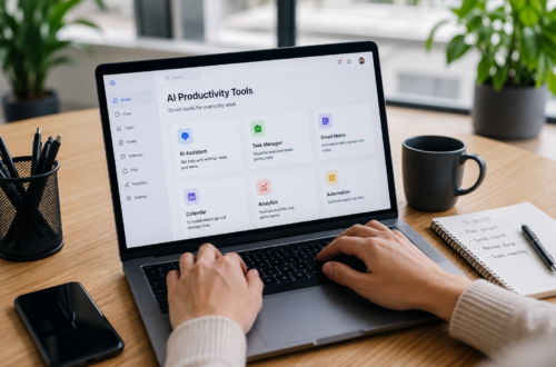AI productivity tools helping professionals work smarter with task automation and workflow management.